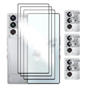 Imagem de Para Nubia Red Magic 10 Pro+, vidro temperado 6in1 com cola de cobertura completa de 6,85 polegadas com proteção de tela HD