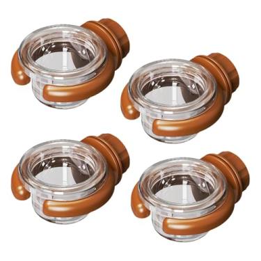 Imagem de Ｂｅｓｇａ Conjunto de 4 bebedouros para pássaros, decorativos e multifuncionais, fáceis de limpar, ideais para presentear em jardins. Acessórios profissionais e, Marrom