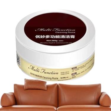 Imagem de Creme para cuidar de couro,Limpeza de couro de carro,Creme de limpeza multifuncional para remoção de manchas naturais - Creme de proteção eficaz e poderoso de couro colorido para sofá e sofá