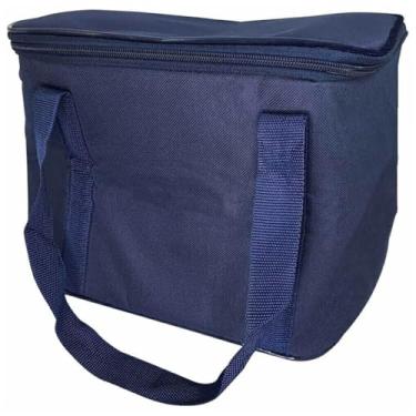 Imagem de Bolsa Térmica 10 Litros Nylon Azul para Alimentos e Bebidas – Ideal para Praia, Viagem e Uso Diário