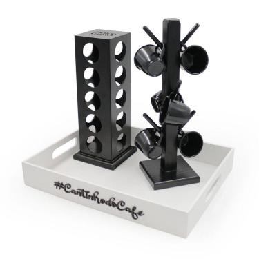 Imagem de Kit 6 Xicara Porta Capsulas Dolce Gusto Bandeja Acrílico