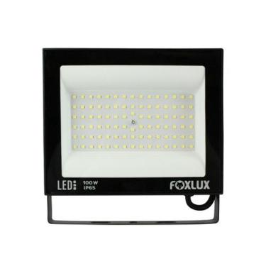 Imagem de Refletor LED Foxlux 100W 6500K Bivolt IP65 Alta Iluminação Para Fachad