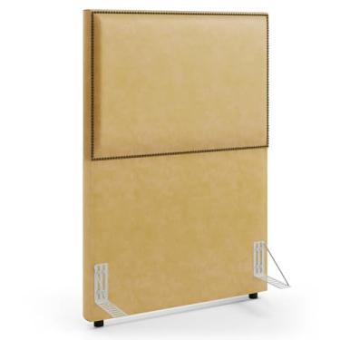 Imagem de Cabeceira Box Solteiro Com Tachas 100 cm Vicenza L02 Couríssimo Casco Fendi - Lyam Decor