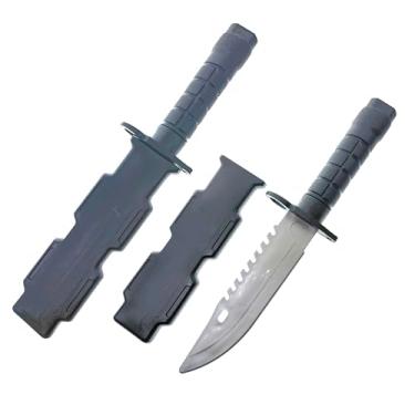 Imagem de Cooplay 2 conjuntos de punhais simulados com bainha, truques da polícia militar, cosplay, adereços mágicos, desempenho em palco, brinquedo adulto, faca de plástico, piada para festa de Halloween e