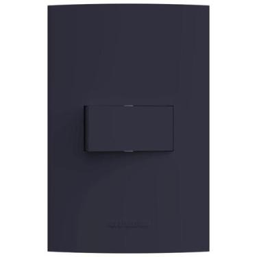 Imagem de Conjunto 1 Interruptor Paralelo 4X2 Preto Fosco Alumbra