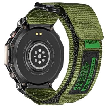 Imagem de SMITHA Pulseiras de relógio compatíveis com Huami Amazfit T-Rex 3 e T-Rex 3 PRO, pulseira esportiva de nylon super resistente para T rex 3 e T rex 3 PRO, pulseira de substituição militar masculina