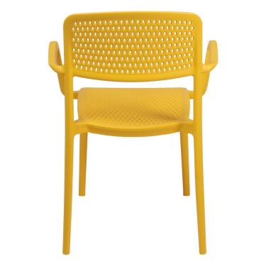 Imagem de Cadeira Tramontina Serena Em Polipropileno Amarelo Com Braços