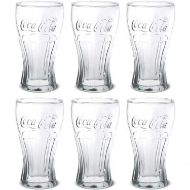 Imagem de Jogo De Copos Contour Coca Cola Cristal 300 Ml - 6 Und