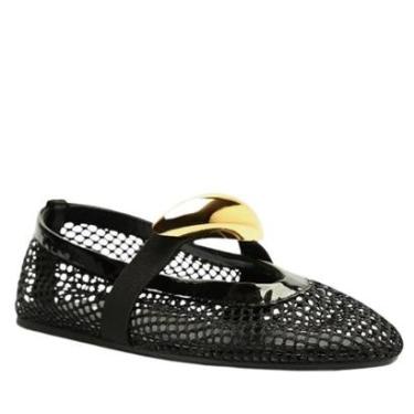 Imagem de sapatilha Arezzo boneca tecido tela metal-Feminino