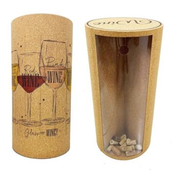 Imagem de Kit C/ 2 Banquetas Banco Rolha De Vinho Com Porta Rolha Madeira Cortiça