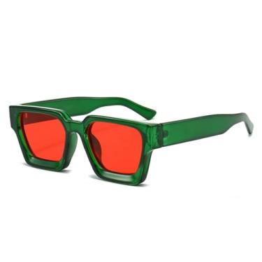 Imagem de Óculos de Sol Feminino e Masculino Jelly Color Gradient com Proteção UV400 para Esportes ao Ar Livre, Corrida e Ciclismo, Verde e Vermelho