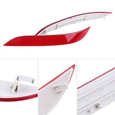 Imagem de Zerodis Refletores do Refletor do Para-choque Traseiro ABS Shell PC Lente Lado Driver Refletor Para-choque Traseiro Lâmpada de Acabamento Compatível Com 5 Séries E60 E61 520d 520i 523li 525li 530li