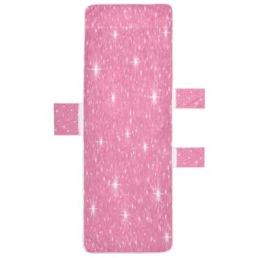 Imagem de STAYTOP Capa de toalha de espreguiçadeira macia de 215,9 cm x 76,2 cm, capas de cadeira de praia com bolsos para jardim, pátio, pátio, banhos de sol, gramado, destaques brilhantes