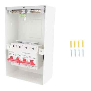 Imagem de FTVOGUE Interruptor de Transferência Manual de Energia Dupla 125A, Interruptor de Comutação para Gerador Com Disjuntor para Fonte de Alimentação de Backup