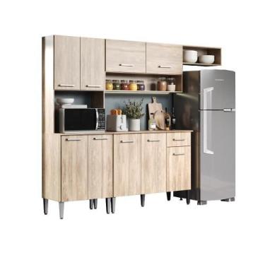 Imagem de Armário Cozinha Compacta Arizona Smart Carvalho Carraro - MÓVEIS CARRA