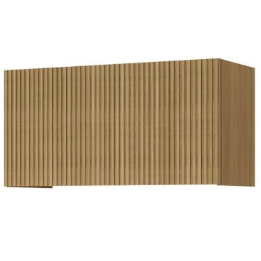 Imagem de Armário Aéreo De Cozinha 0,80m Porta Basculante Canelado 100% Mdf Cléo Raissa Madeirado Nesher