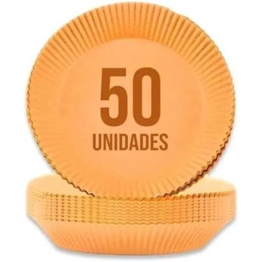 Imagem de Formas de Papel Descartáveis para Air Fryer, Forno e Micro-ondas, 50 Unidades, Resistentes ao Calor, Compatível com Vaporizador, Práticas e Higiênicas