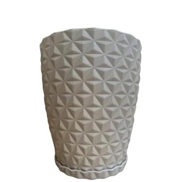 Imagem de Vaso Polietileno Para Plantas Jardim Diamante Bojo Com Prato(Bege)