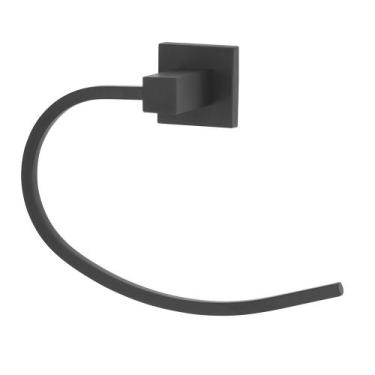 Imagem de Porta Toalha Mãos Rosto Quadrado Metal Preto Black Banheiro - Modelar