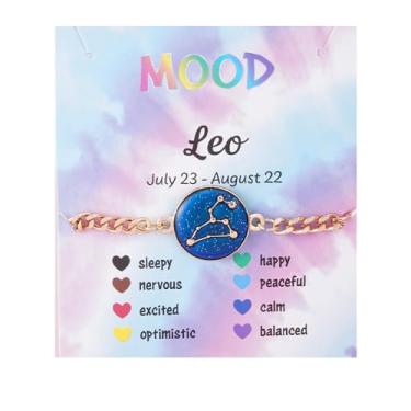 Imagem de COLORFUL BLING Pulseiras do zodíaco para mulheres e homens, 12 constelações, signo que muda de cor, pulseira com pingente de emoção e sensação de temperatura, joia de horóscopo, presente de