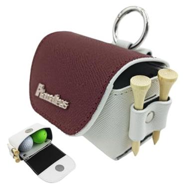 Imagem de Saco de armazenamento de bola de golfe | Bolsa de saco de bola de golfe colorida com camisetas magnéticas bolsa de golfe - Couro magnético para bolsa de golfe, bolsa para camisetas de golfe, Maidong