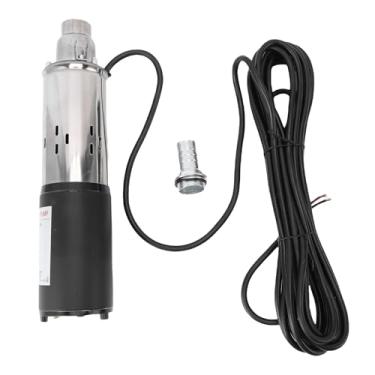 Imagem de Garosa Bomba de Poço Profundo de 12V, Bombas de água Submersíveis de Aço Inoxidável Com Cabo de Alimentação de 7m para Bateria de Painel Solar 30m de Elevação NPT 3/4 pol.