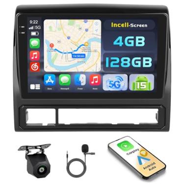 Imagem de [4 + 128 G] Hikity Android 15 estéreo para carro para Toyota Tacoma 2005-2015 com Carplay sem fio, Android Auto, tela sensível ao toque de 22 polegadas, rádio 5G, WiFi, Bluetooth 5.0, link espelhado