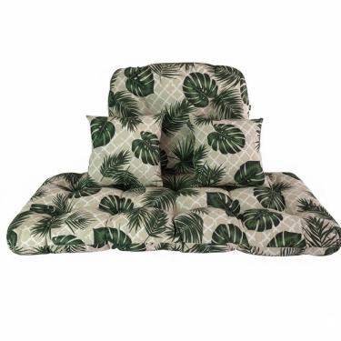 Imagem de Almofadas Impermeável Cadeira De Balanço Suspenso Ninho Floral Verde