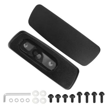 Imagem de PATIKIL 1 par de substituição de descanso de braço para cadeira de escritório, capa de couro para cadeira de escritório PU 10 cm orifício de montagem com parafusos para cadeiras de jogos, apoio de