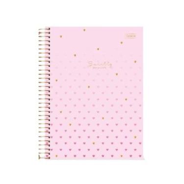 Imagem de Caderno Universitário 2 em 1 Sweetly Cadersil - 1 Matéria 88 folhas Coleção Delicada Romântica Tam. 19,9X27Cm Caderno Planner (Rosa)