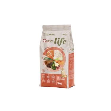 Imagem de Kit Ração Quatree Life para Gatos Castrados Sabor Salmão e Arroz 1KG, 