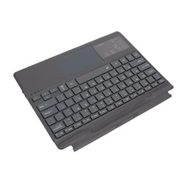 Imagem de Cryfokt Teclado Sem Fio Ultrafino Touchpad Retroiluminação Colorida para Pro 8/X Compacto Portátil Preto