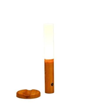 Imagem de Luz Noturna Inteligente com Sensor LED Lâmpada Magnética Recarregável De Parede ou Cabeceira para Casa Elegante E Prático Adequado Para Quartos E Salas De Estar(2,MT318 BEGE LUZ QUENTE)