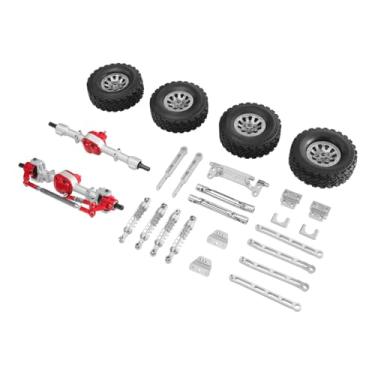 Imagem de JunZheHub Kit de Acessórios para Upgrade de Carro RC, Peças de Reposição, Amortecedores, Suportes Modificados, Substituição para MN82, Modelo RC Crawler em Esca, Prata