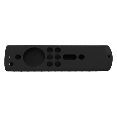 Imagem de GLOGLOW Capa de Necessidades Diárias para Fire TV Stick 4K 2018 Remoto, Capa Leve à Prova de Choque, Antiderrapante Com Cordão Protetor de Silicone Nan (Preto)