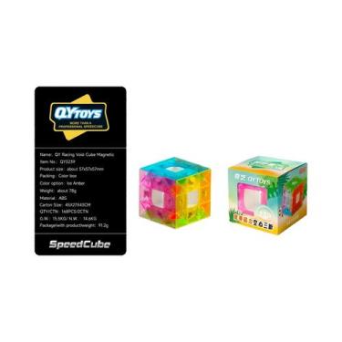 Imagem de Cubo Mágico Magnético UV QiYi Racing Void Cube 3x3 Sem Adesivos Brinqu