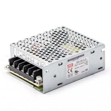Imagem de Mean Well 35W Fonte De AlimentaçãO Chaveada De SaíDa úNica Rsp Mean Well 24v Fonte De AlimentaçãO Meanwell Transformador 24vac Trilho Din 3.3V 7A (RS-35-3.3 3.3V/7A/23.1W/Enclosed Power)