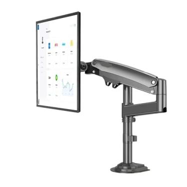 Imagem de Suporte para monitor de mola a gás H100 55.9-88.9 cm 43.2 cm-76.2 cm Suporte de monitor de mola a gás Suporte de TV LCD de movimento completo 2-9kg 2-12kg Suporte de braçadeira de braço duplo (2-12KG