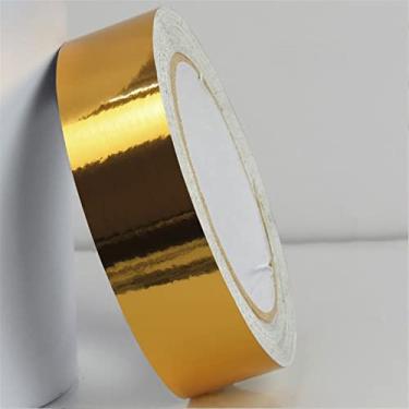 Imagem de GQQGSHOP Faixa autoadesiva de borda de parede de 50 m à prova d'água borda de teto moldura de porta linha de cintura decoração interior cozinha banheiro azulejos Stciker fácil de aplicar (ouro