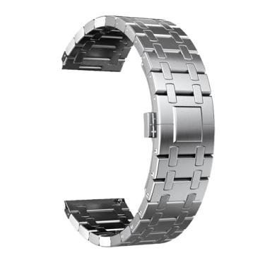 Imagem de XNWKF Pulseira luxuosa de aço inoxidável para Galaxy Watch 5 Pro 40/44 mm 42/46 mm para Huawei Gt 2/3 Pro Pulseira de metal de 20 mm e 22 mm, 22mm, Ágata