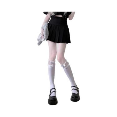 Imagem de Meias Altas De Renda Com Fenda Para Meninas JK Lolita Estilo Japonês -