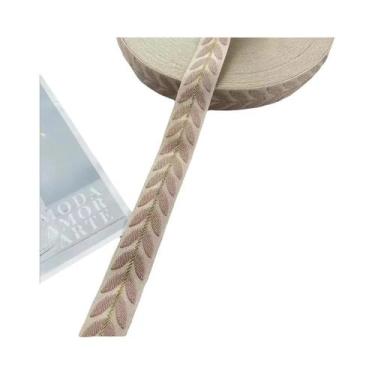 Imagem de Fita Decorativa Vintage Com Padrão Floral De Folhas, 25cm/3cm De Largu