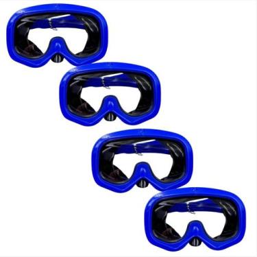 Imagem de kit 4 máscara de mergulho infantilpara praia piscina verão cores sorti