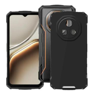 Imagem de YQINHHME Capa para Doogee Fire 5 (16.8 cm), capa de telefone preta macia TPU bumper capa protetora de silicone à prova de choque de grau militar para Doogee Fire 5 - preta