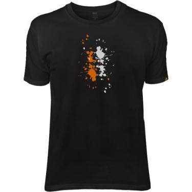 Imagem de Camiseta preta masculina tendência 2024 - Abstrato Brasil, Preto, M