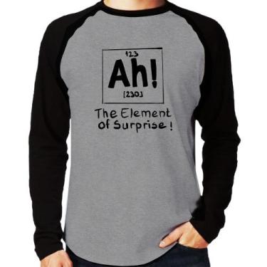 Imagem de Camiseta Raglan AH The element of surprise Manga Longa - Foca na Moda,