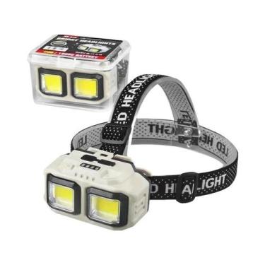 Imagem de Lanterna De Cabeça Mini Portátil USB Recarregável XPE COB LED Para Cam