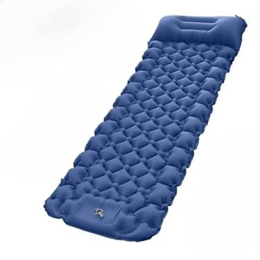 Imagem de Colchão Automático Inflável De Acampamento Ao Ar Livre 2 Em1(Azul)