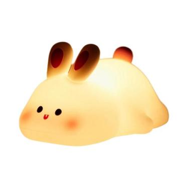 Imagem de Luminária Noturna Recarregável De Silicone Macio Em Formato De Raposa 