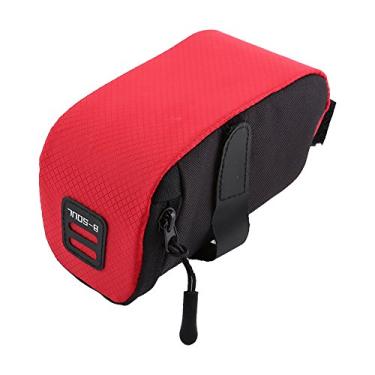 Imagem de Luqeeg B-SOUL Bolsa de Selim Traseiro Leve e Durável para Bicicleta para Chaves de Celular Sob Armazenamento do Assento para Bicicleta de Montanha de Estrada Preto Vermelho 5,9 "X 2,7" X 2,7 "para